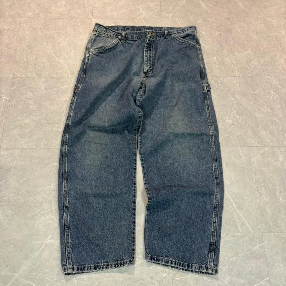 Wrangler blue denim carpenter jeans Size 36" #workwear #denim - Picture 4 of 6